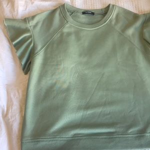 Azalea sweatshirt with short flutter sleeves